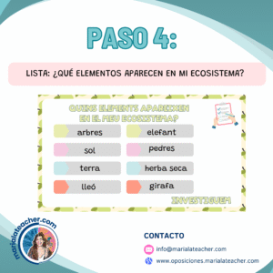 Lista de elementos para el ecosistema